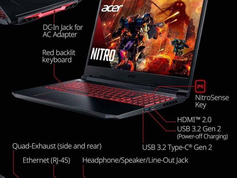 Gaming Laptop Acer Nitro 10eme Generation RTX 3050