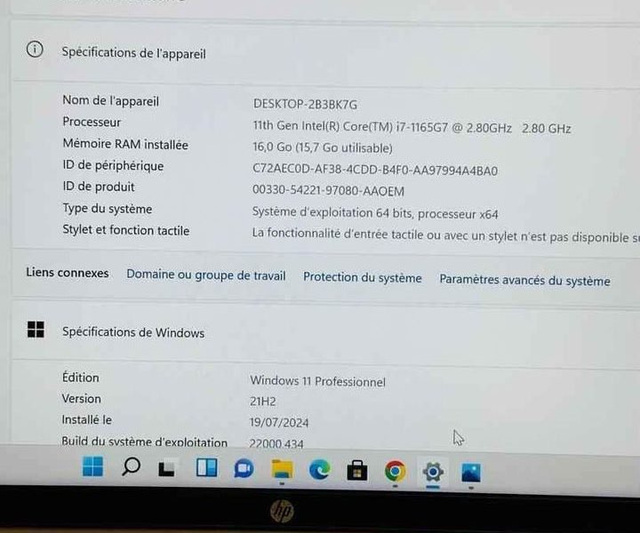 Hp Probook 440 G8 Etat : Neuf Frequence de Base 2.8ghz core i7 turbo 4.8ghz 11em gen