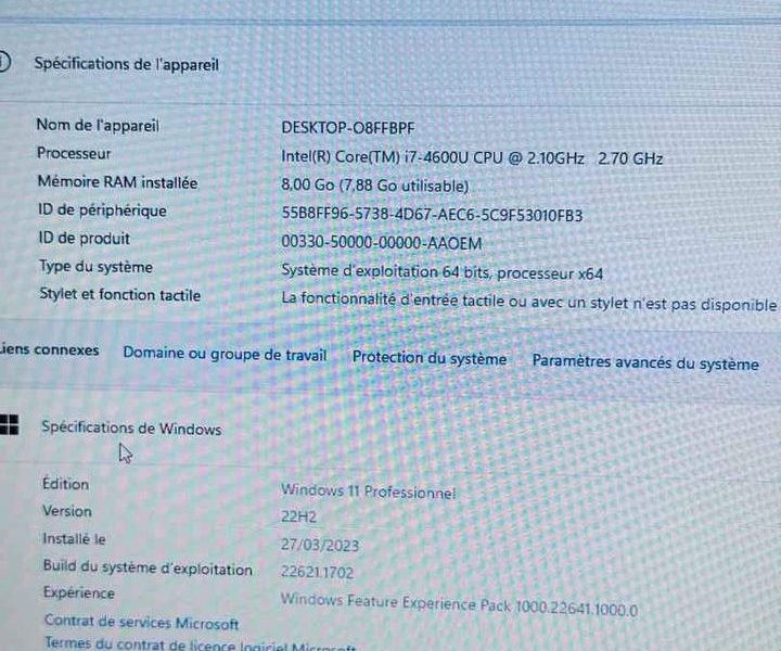 Lenovo Thinkpad X1 Carbon TouchBar Core i7, empreinte digitale