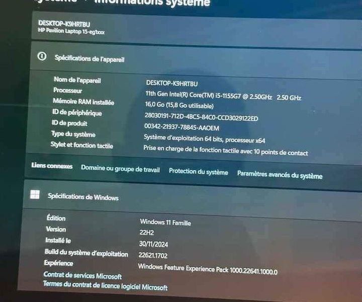 🔥Hp Pavilion Laptop 15 - Tactile ▪️ 11eme gén core i5 - 1155G7 | turbo 4.1ghz