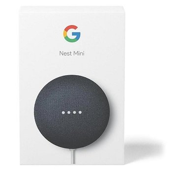 Enceinte Intelligente Google Nest Mini - 2 ème Génération - Noire