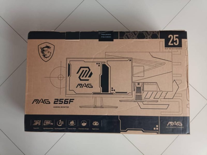 ecran gamer MSI MAG 256F 25" 180hz 1ms