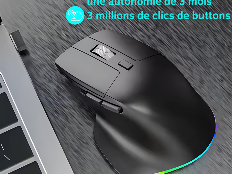 Souris de Jeu Sans Fil Ergonomique F9