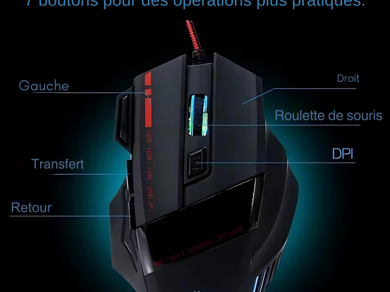 Souris de Jeu Câblée HXSJ A907