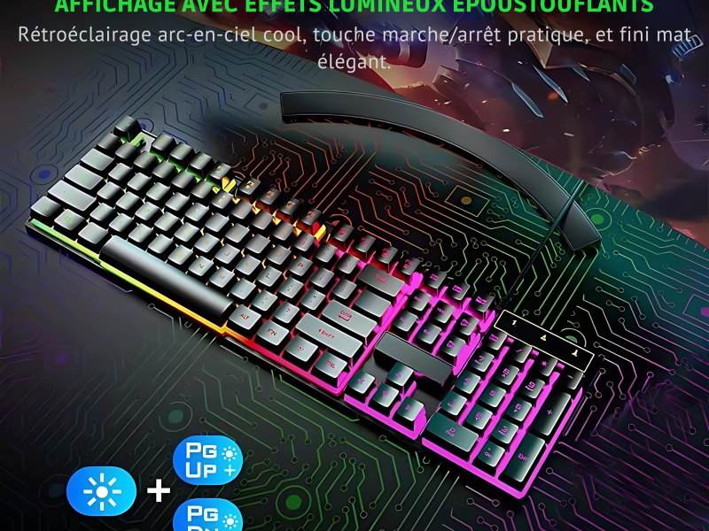 Clavier Gaming 104 Touches RVB