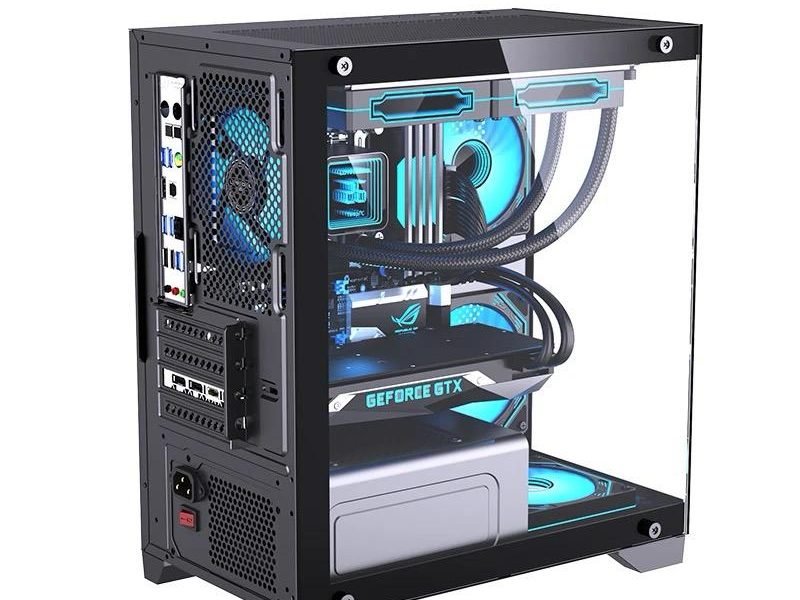 Pack Boîtier Gaming Lovingcool + 5 Ventilateurs RGB Lovingcool 120mm